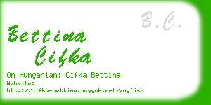 bettina cifka business card